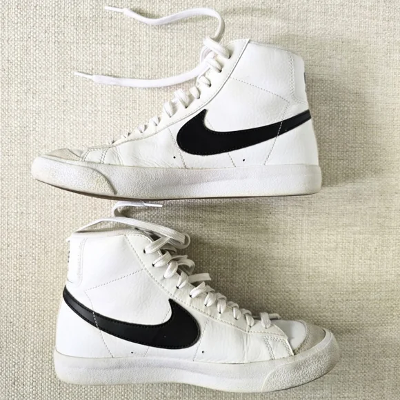 Nike Blazer Mid ‘77 Vintage GS White Black Youth 7Y Womens 8 Sneakers DA4086-100 - Picture 3 of 9